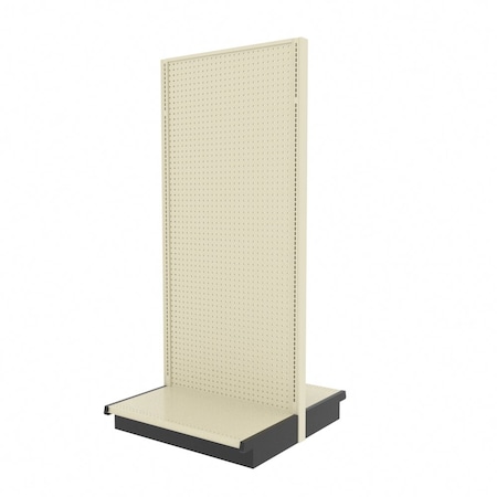 Lozier Gondola Island Display Starter, Platinum Off-White, 36W x 84H x 47D P382V-ST